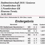 Stadtmeisterschaft Senioren Winter 2018 Ergebnis 1